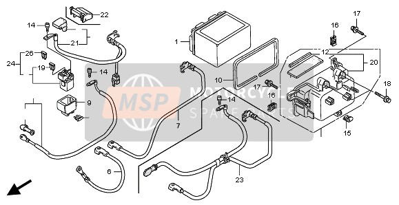 Honda FJS400A 2011 BATTERY for a 2011 Honda FJS400A